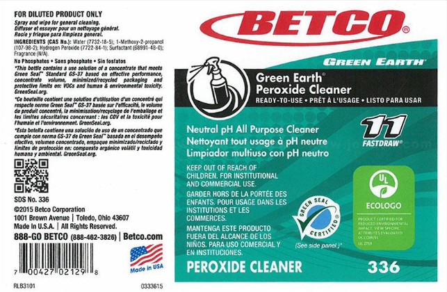 LABEL GREEN EARTH PEROXIDE CLEANER - END USER STICKER - Armorex US