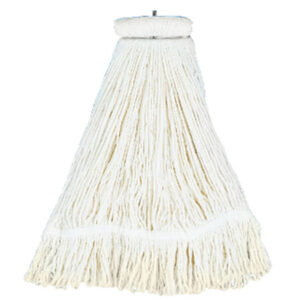 A 24oz RAYON PINNACLE CUT ENDWET Mop featuring long, thick strands and a round top for attachment.
